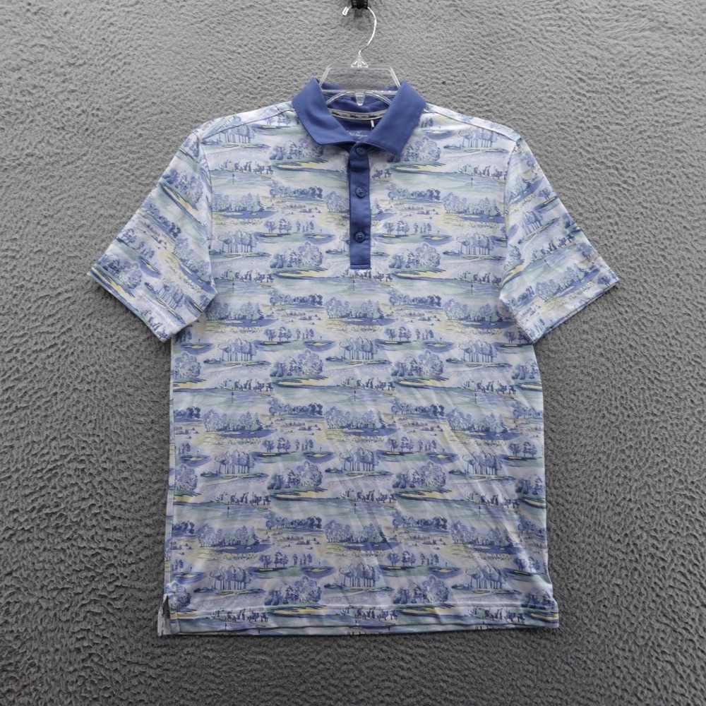 Walter Hagen Mens Clubhouse Country Club Polo Shirt‎ Small Blue Golf NWT